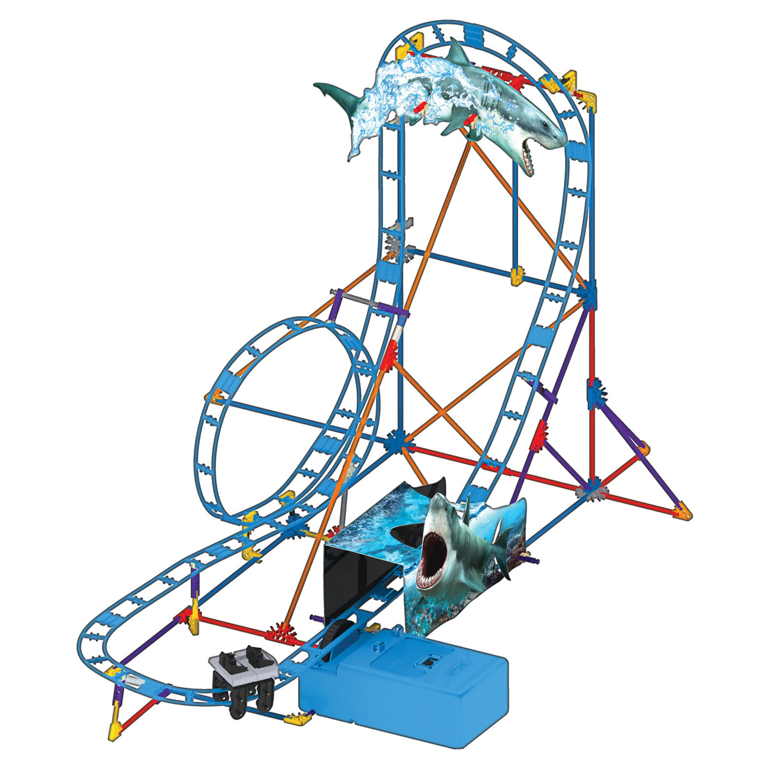 K'Nex Thrill Rides - Shark Attack Coaster, 170dlg