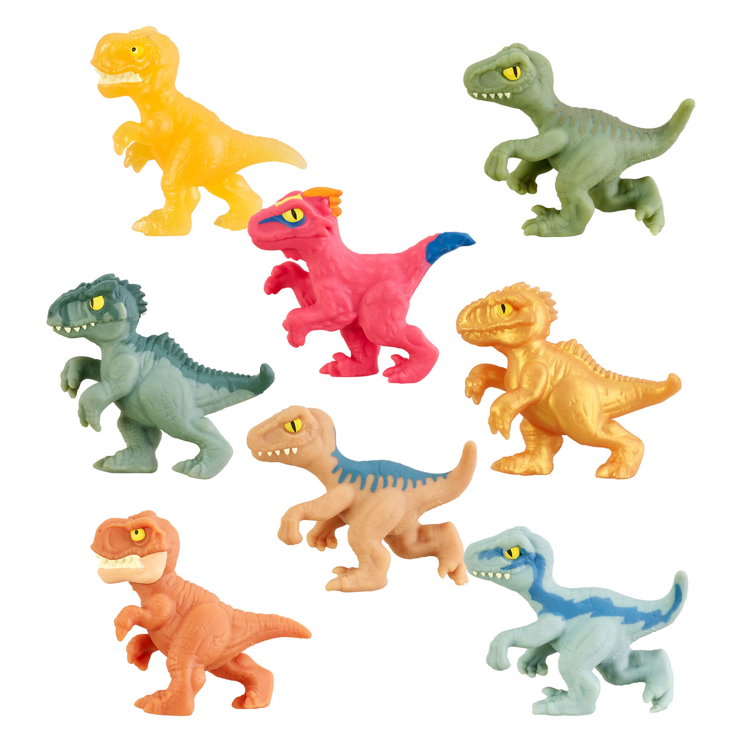 Ensemble de jouets de dinosaure en caoutchouc souple pour