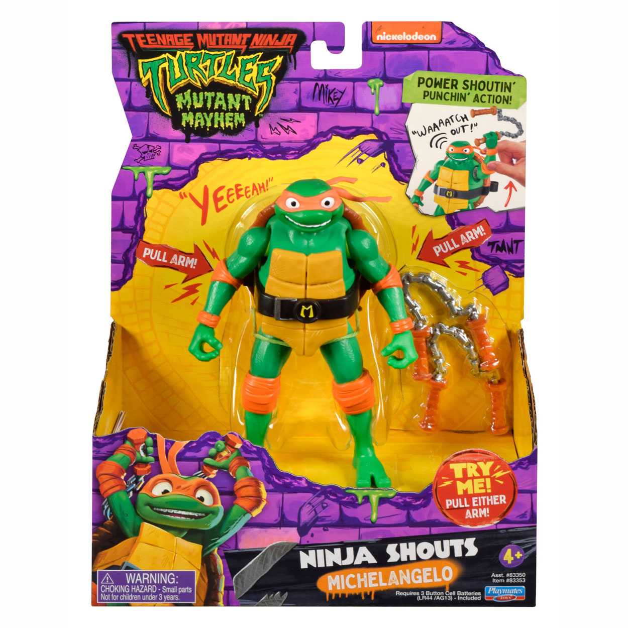 Teenage Mutant Ninja Turtles Ninja Shouts Speelfiguur - Michelangelo