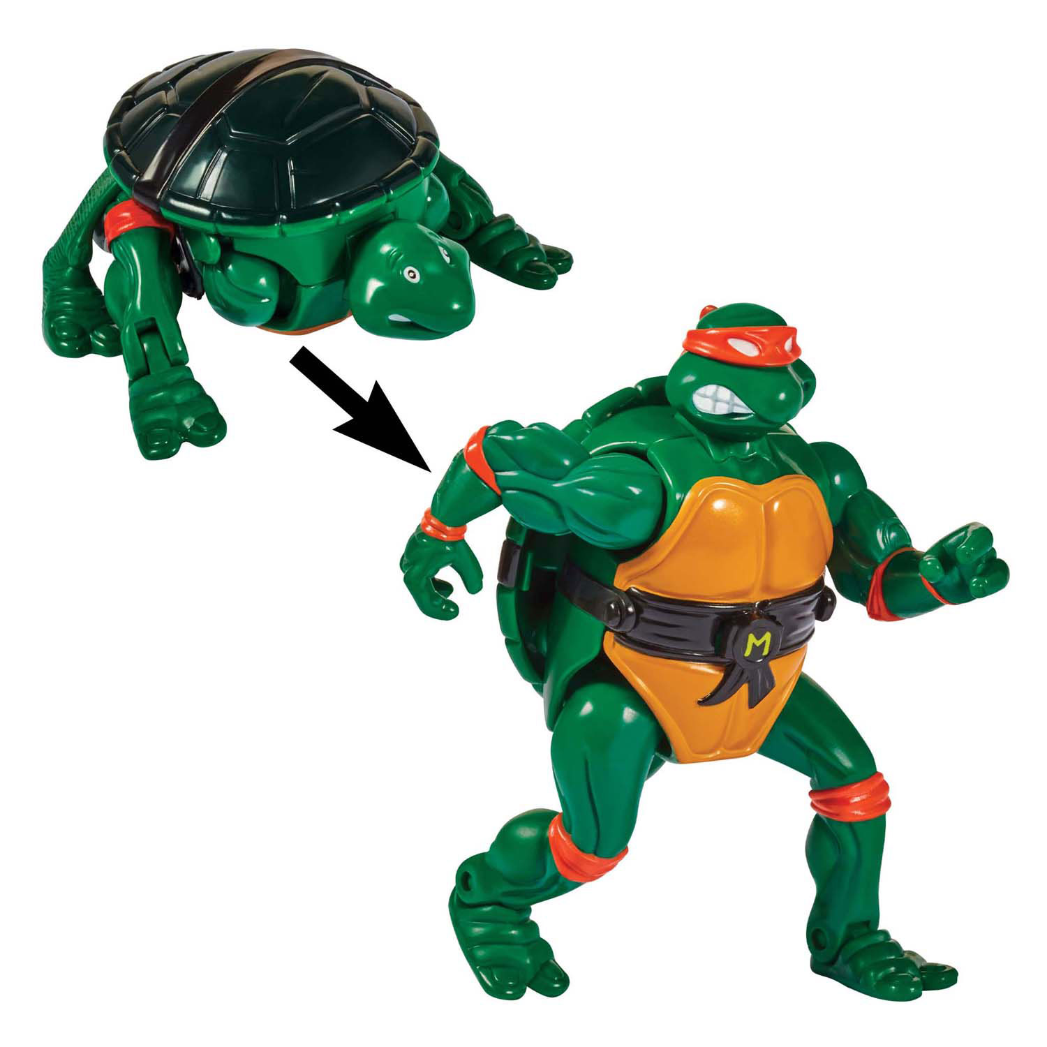 Tortues Ninja Mutant Mayhem jouant la figurine Mutatin Mickey