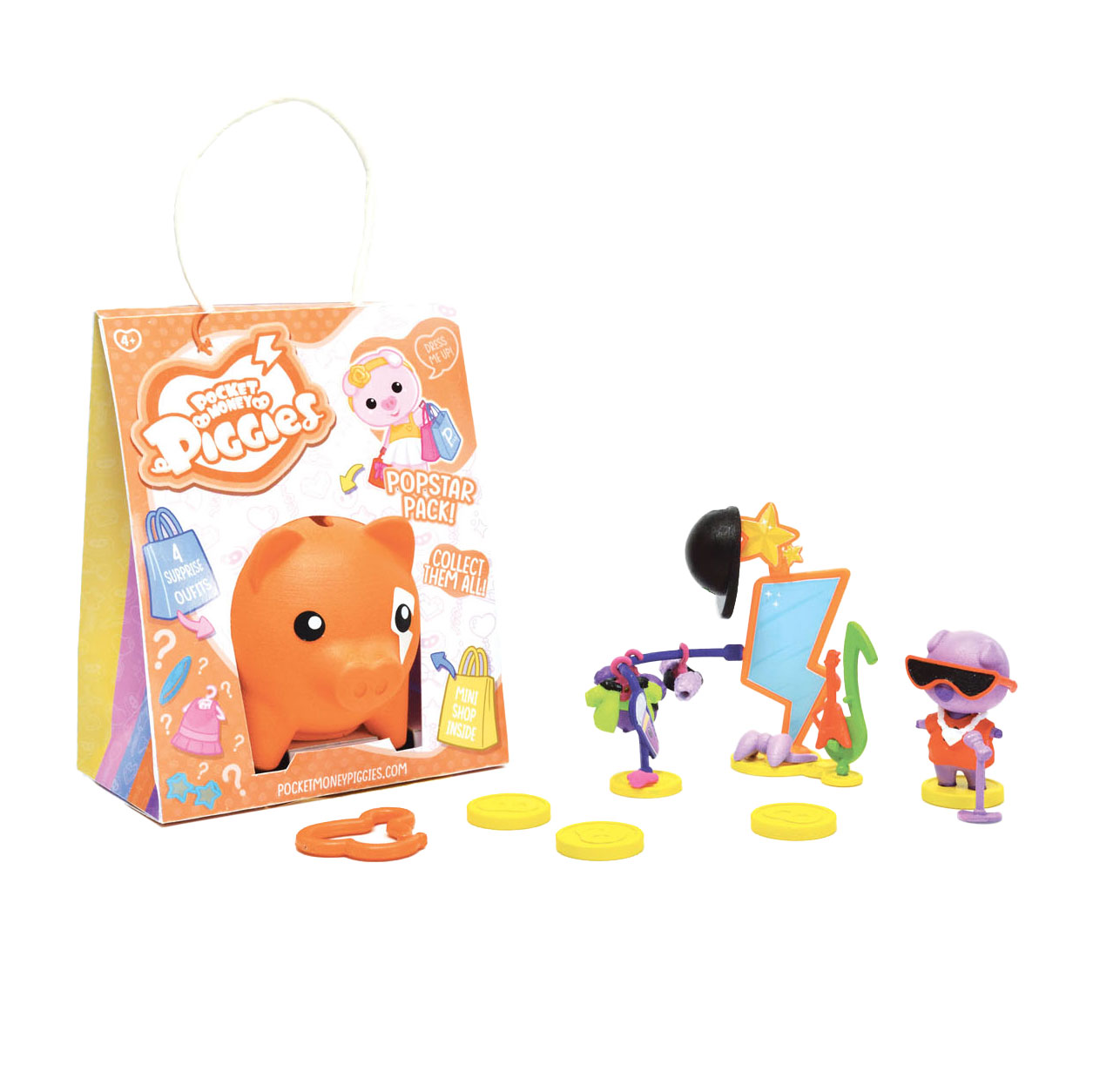Pockey Money Piggies Spielfigur mit Spardose – Popstar-Paket