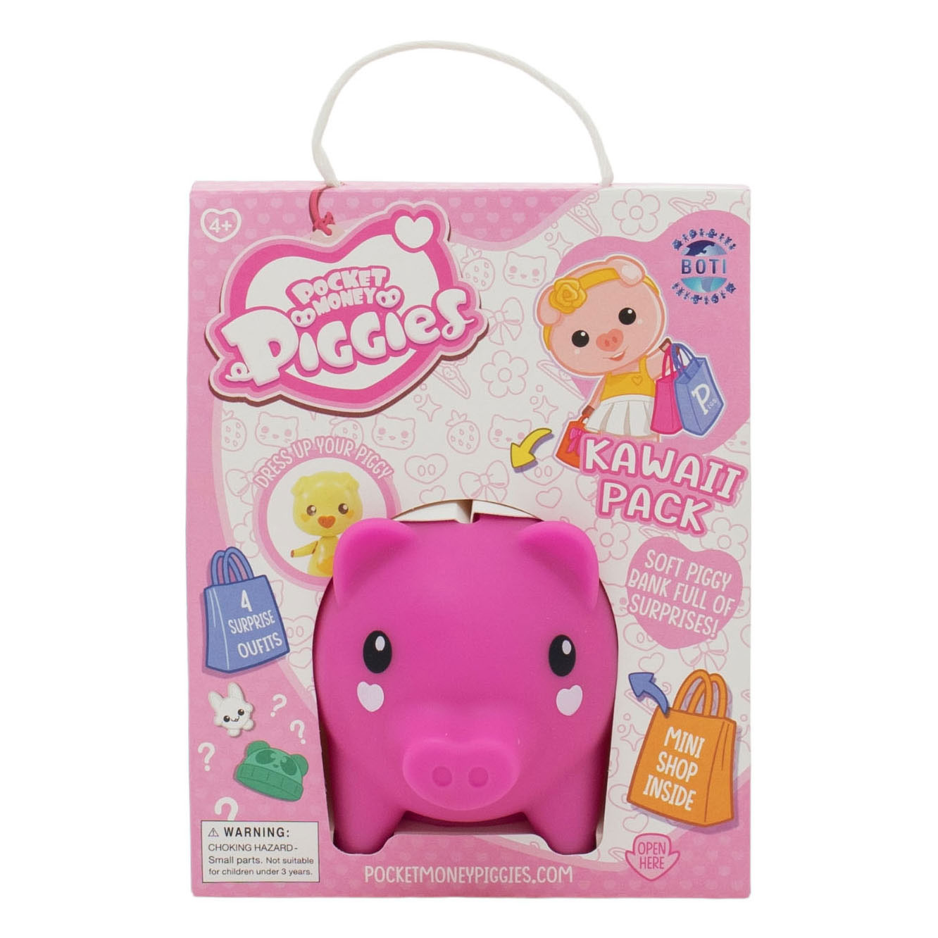 Pockey Money Piggies jouant une figurine avec une tirelire - Pack Kawaii