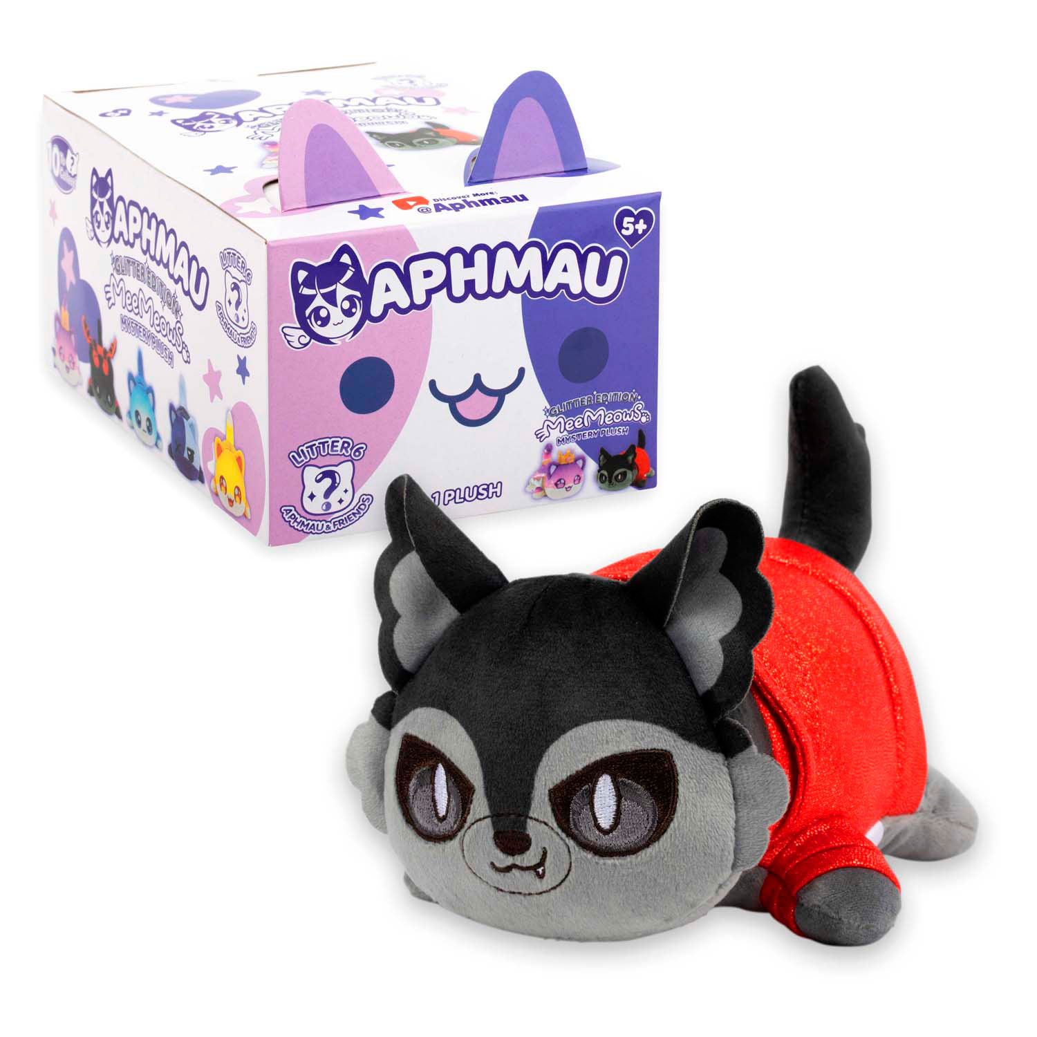 Aphmau & Friends  6 Verrassing Meemeow Knuffel Pluche, 15cm