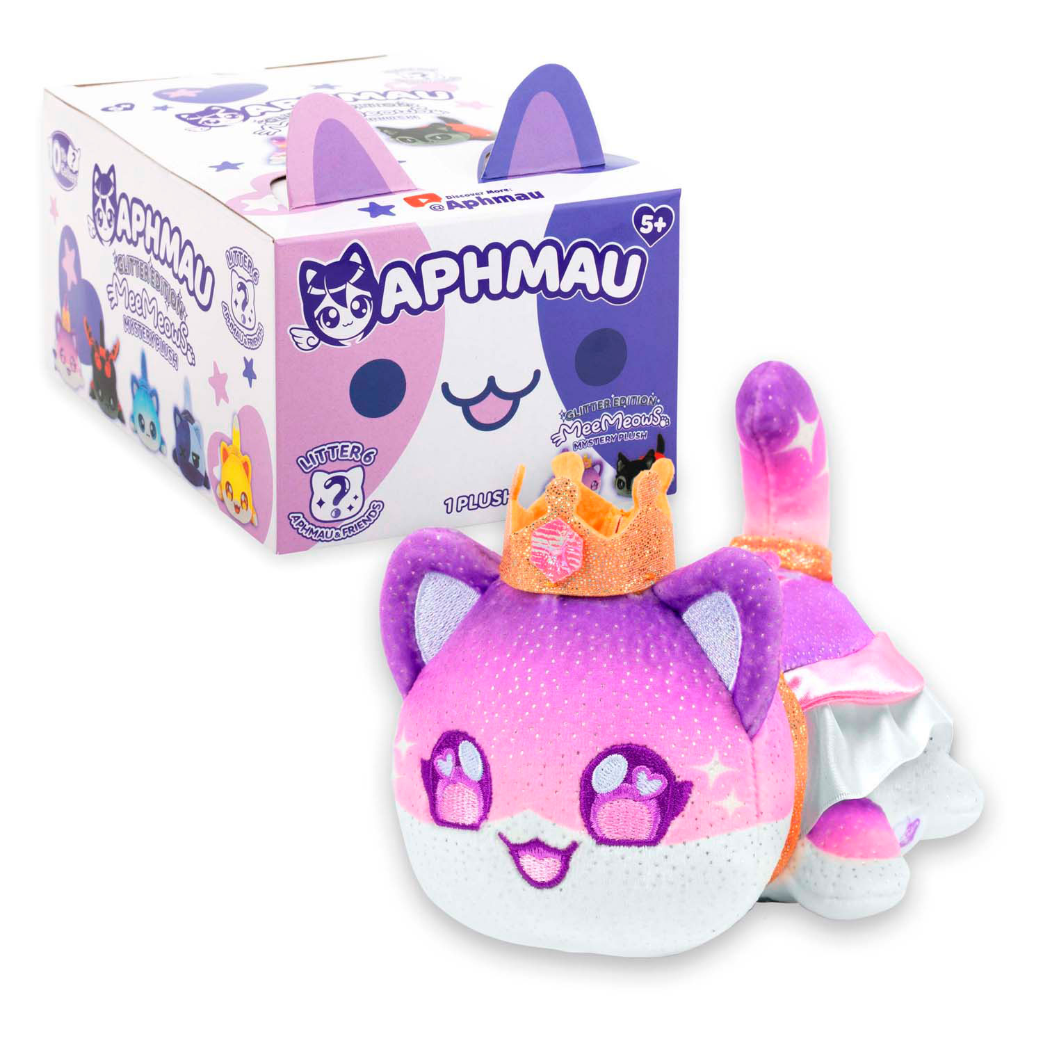 Aphmau & Friends  6 Verrassing Meemeow Knuffel Pluche, 15cm