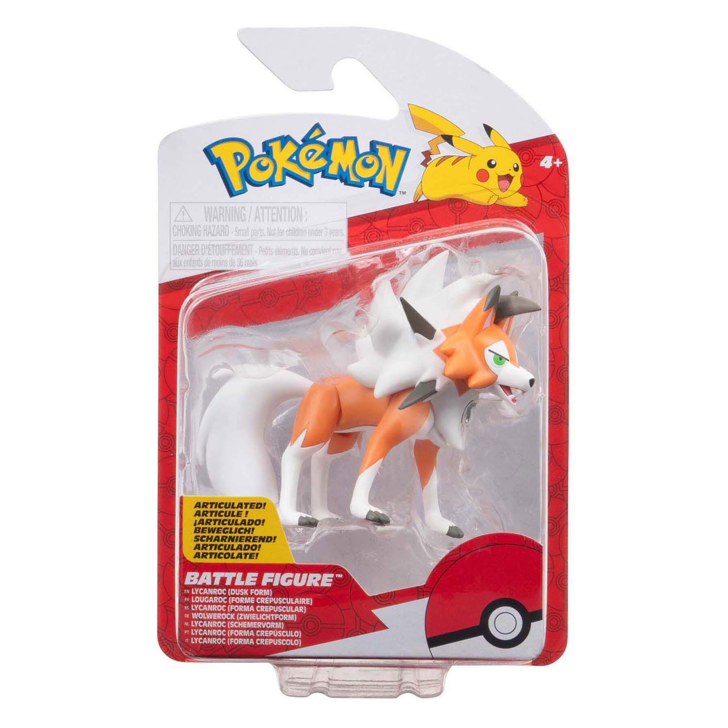 Pokémon-Kampffigur Lycanroc Dämmerungsform, 5 cm