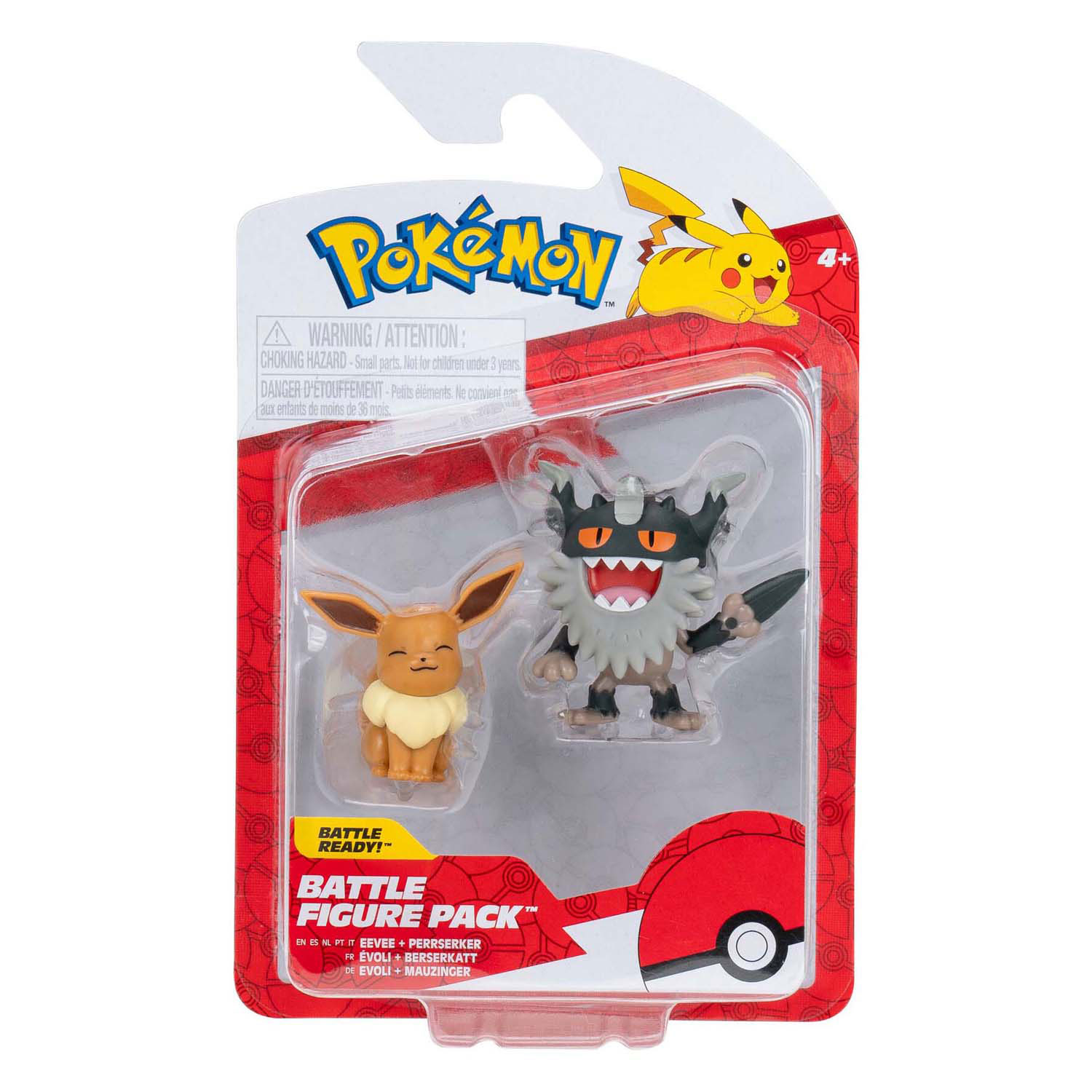 Pokémon Kampffigur Evoli & Perrserker, 2 Stk.