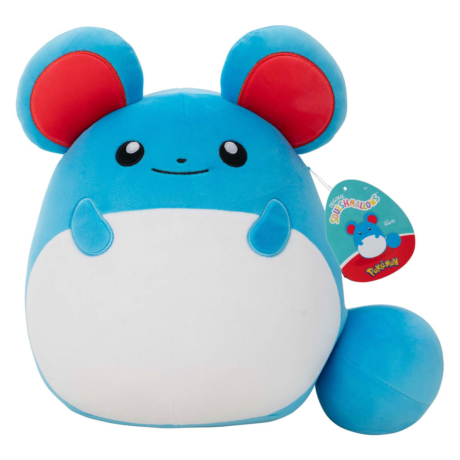 Squishmallows Pokemon Plüschtier Plüsch – Marill, 25 cm