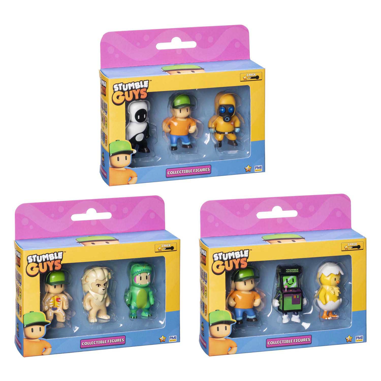 Lot de 3 figurines d'action Stumble Guys