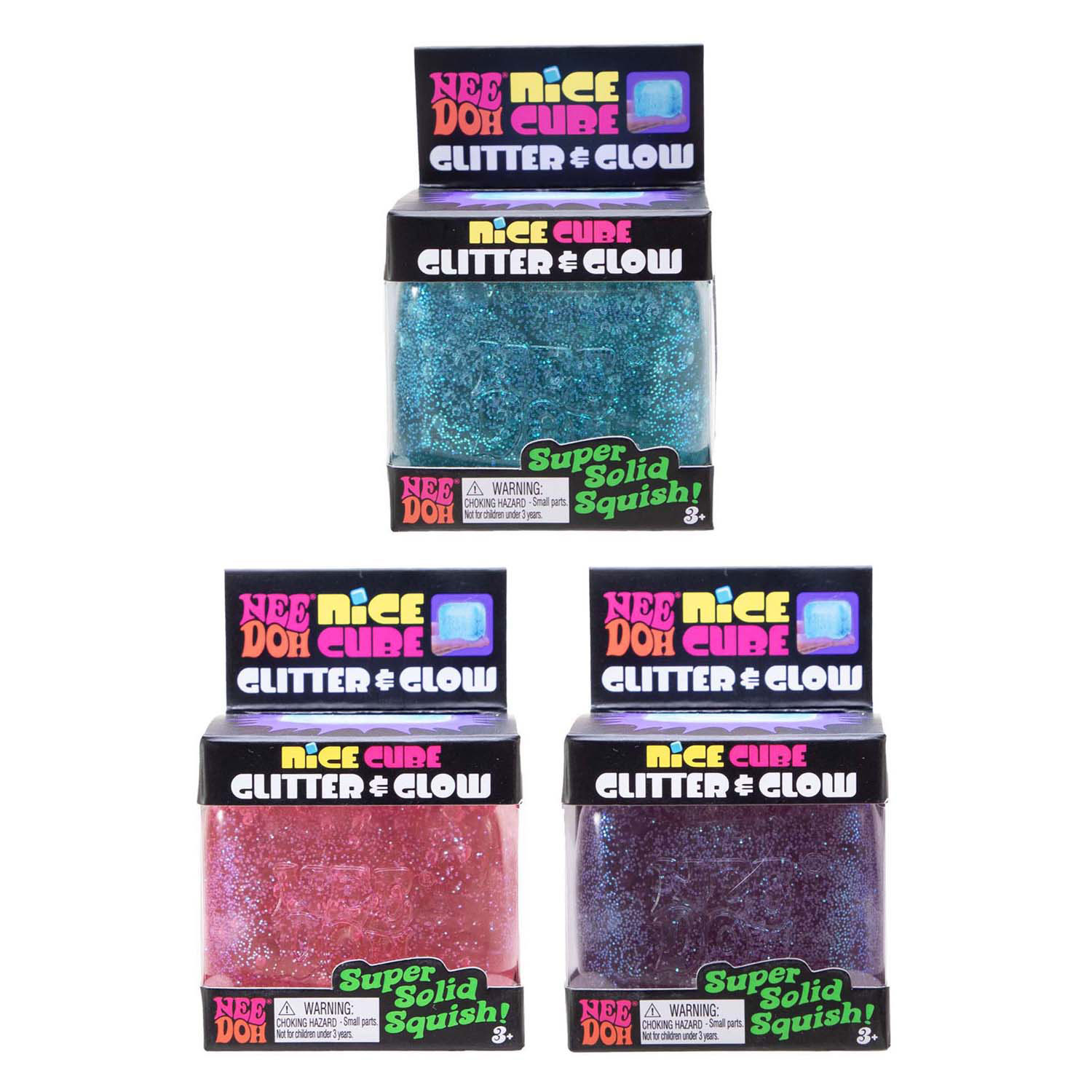 Needoh - Glitter & Glow Nice Cube Needoh