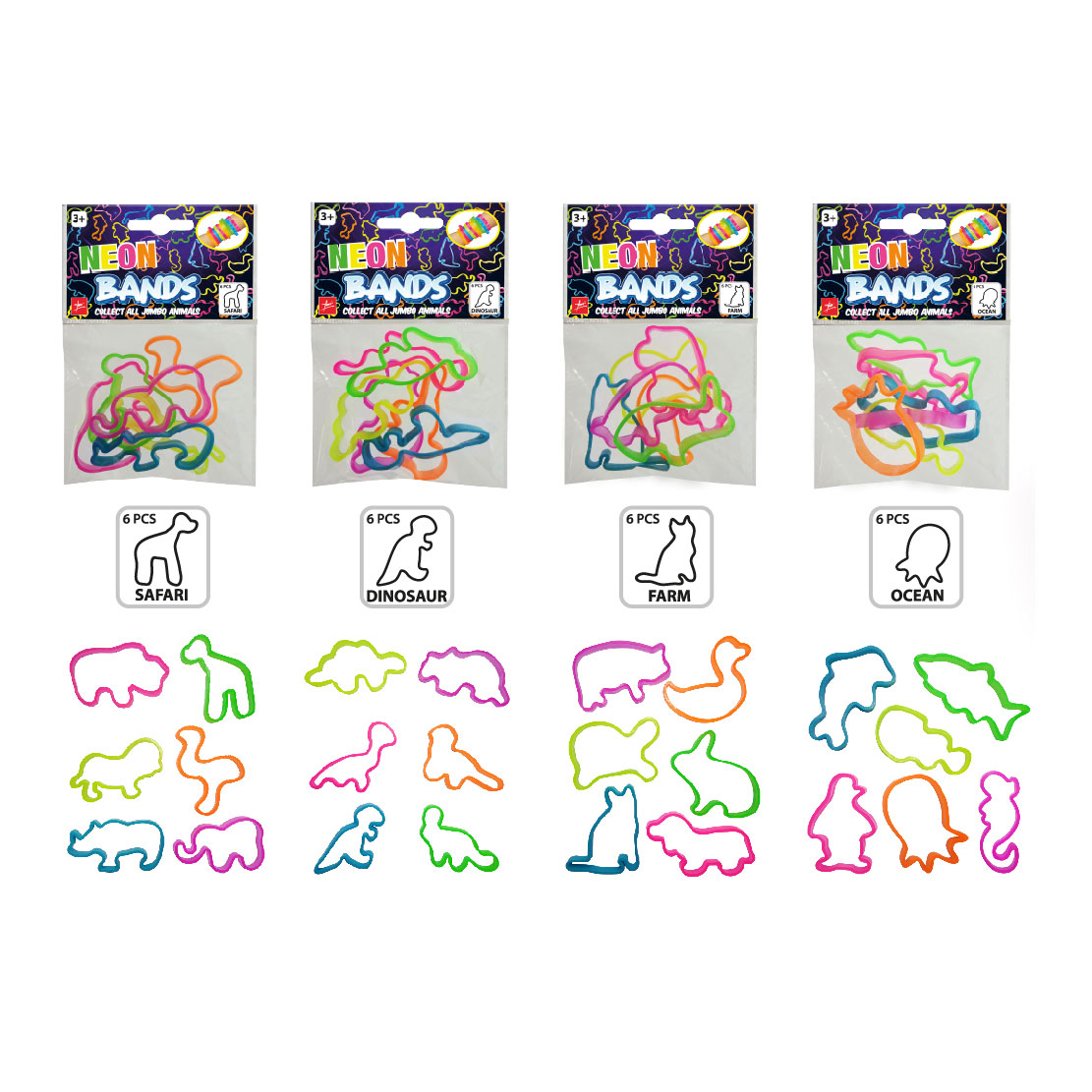 Neon Bands, 36st in Displaybox