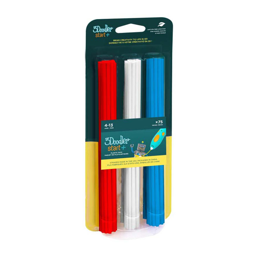 3Doodler Navulverpakking Start+ - Rood/Wit/Blauw