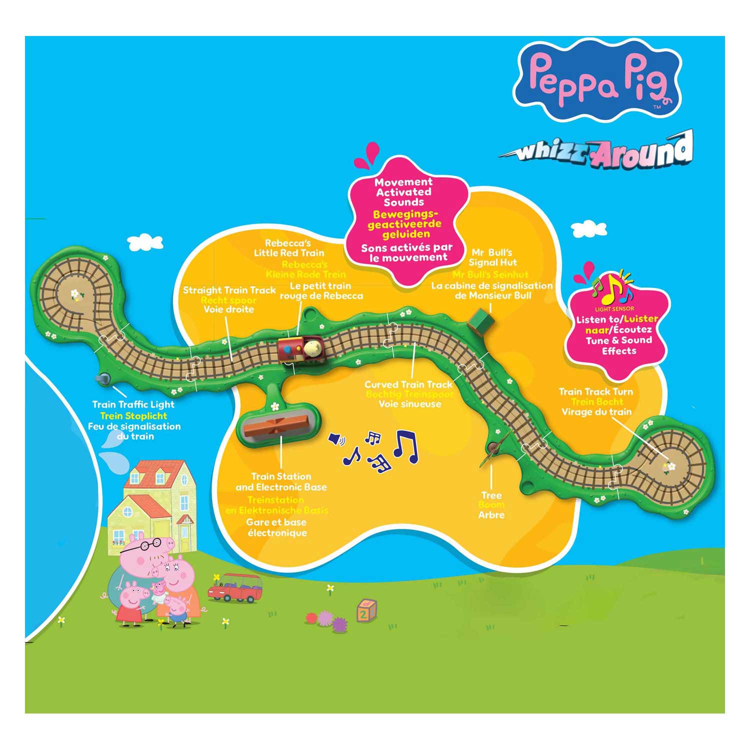 Peppa Pig Whizz Around - Clickety Clack Trein Set