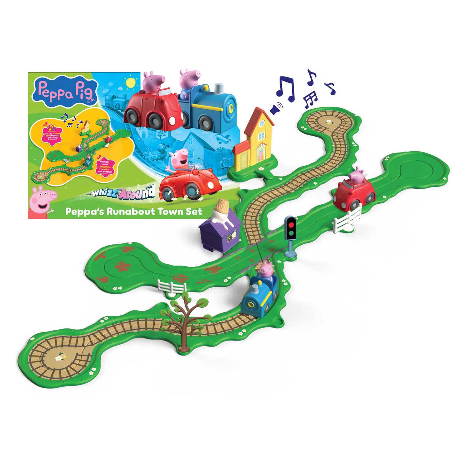 Peppa Pig Whizz Around - Peppa's Rondweg door de Stad Speelset