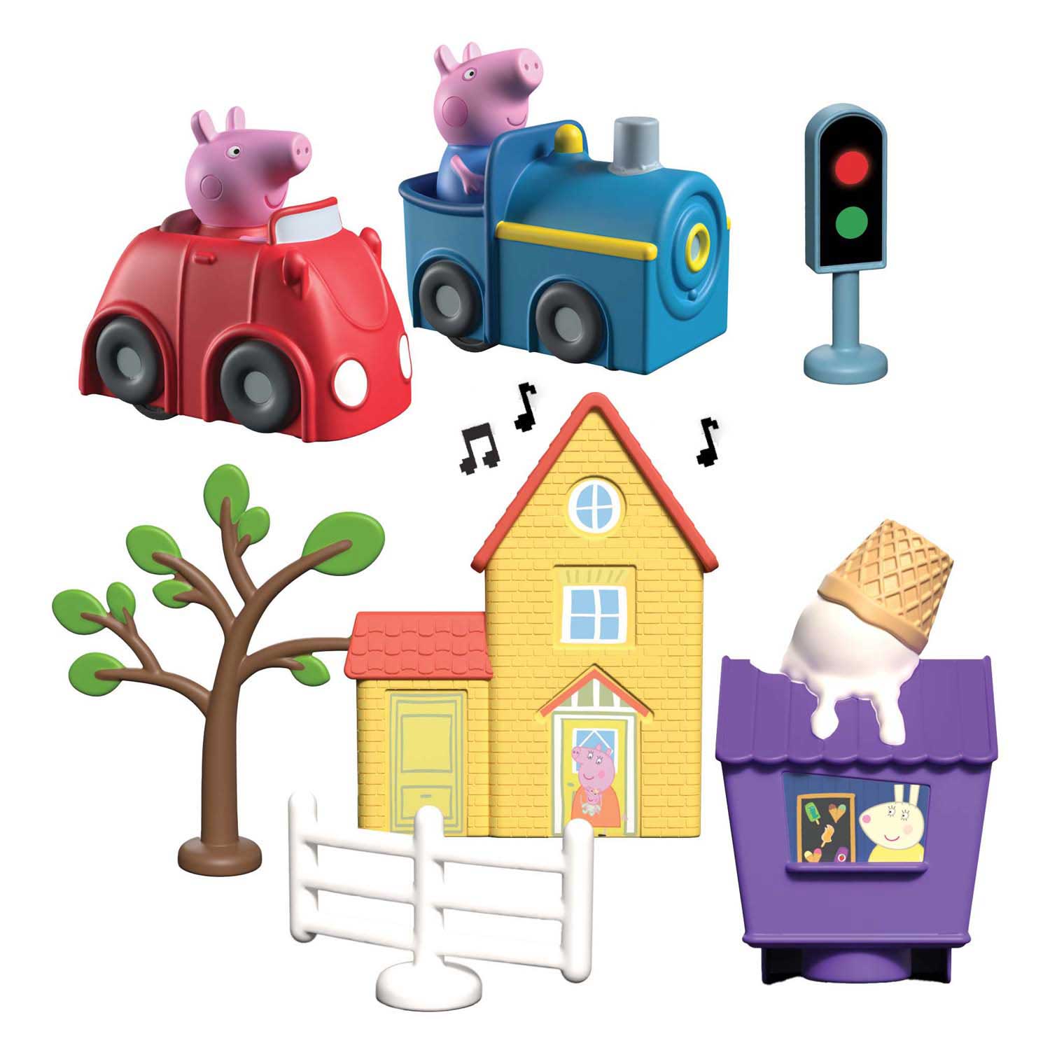 Peppa Pig Whizz Around - Peppa's Rondweg door de Stad Speelset