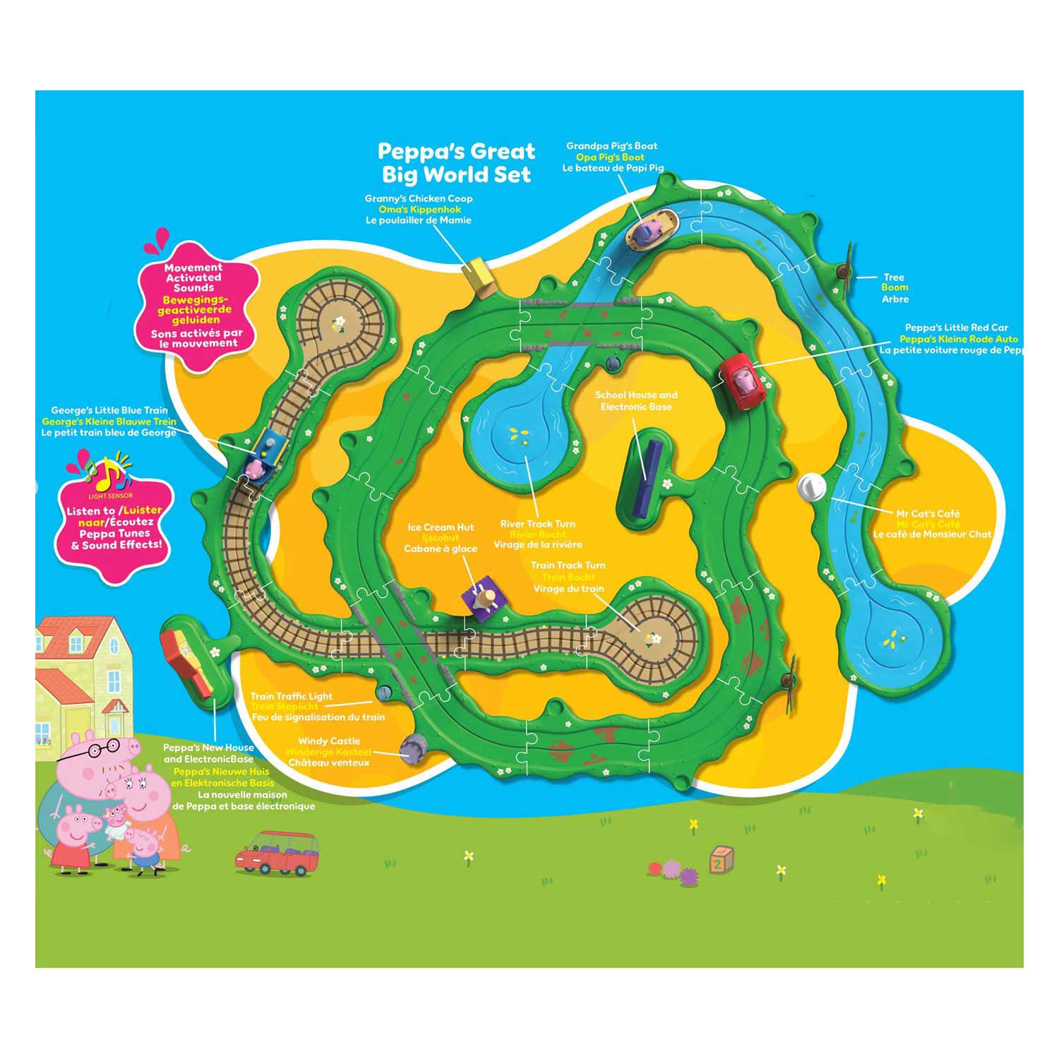 Peppa Pig Whizz Around - Peppa's Great Big World Set