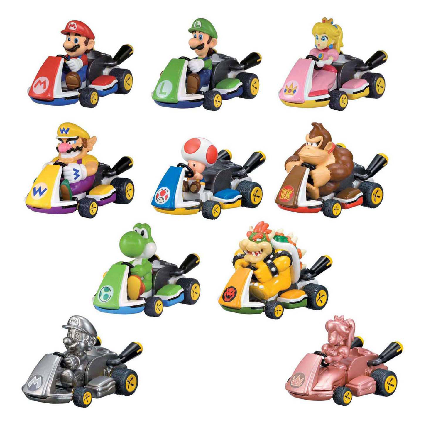 Voiture miniature Mario Kart à rétrofriction - Œuf surprise