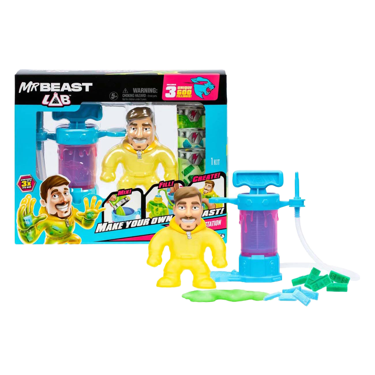 Station de création MrBeast Lab - Figurine extensible