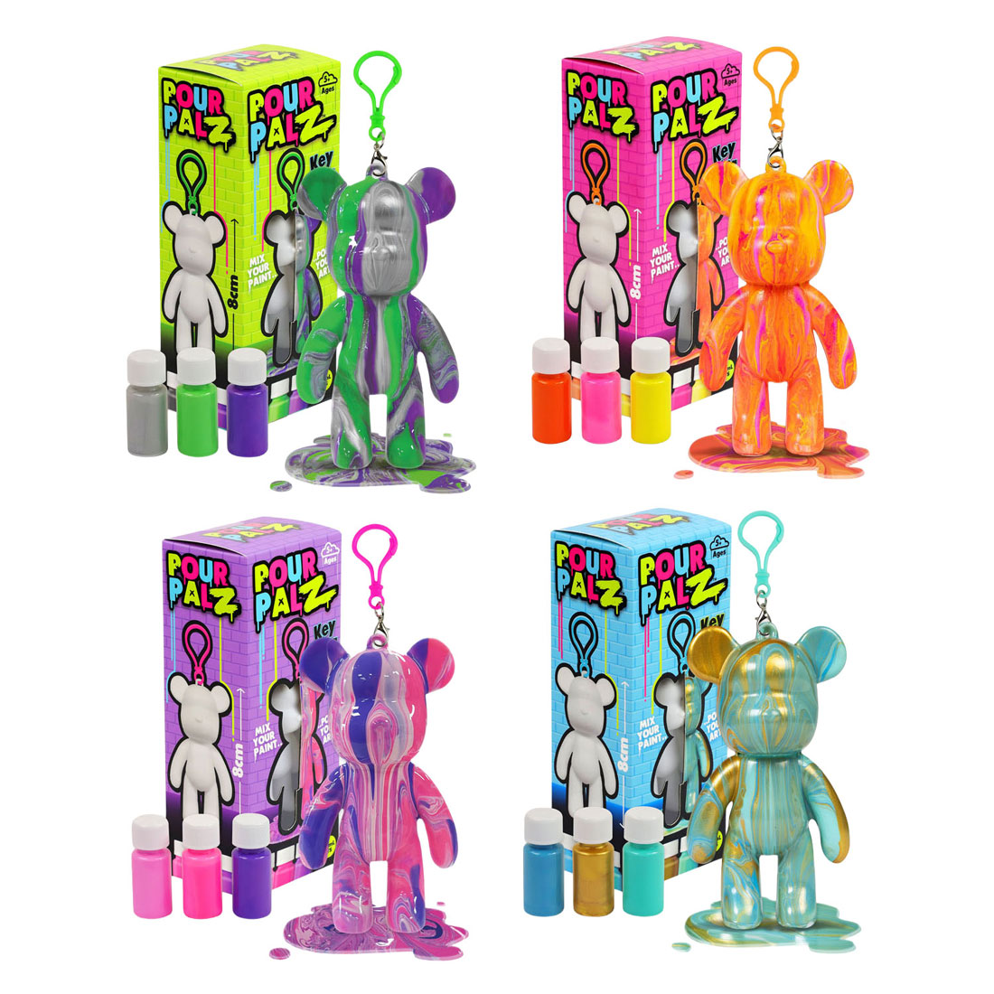 Pour PalZ Mini Paint Bear Porte-clés