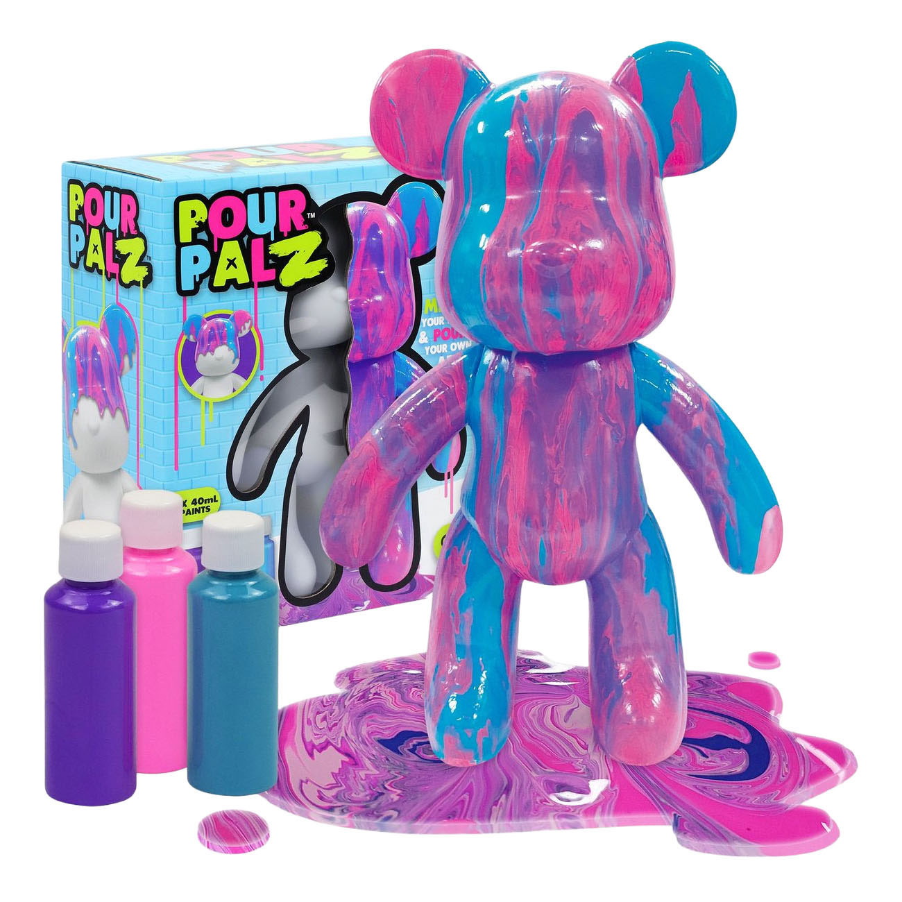 Pour PalZ Berry Blast Beer Gietverfset - Incl. 3 Acrylverfkleuren