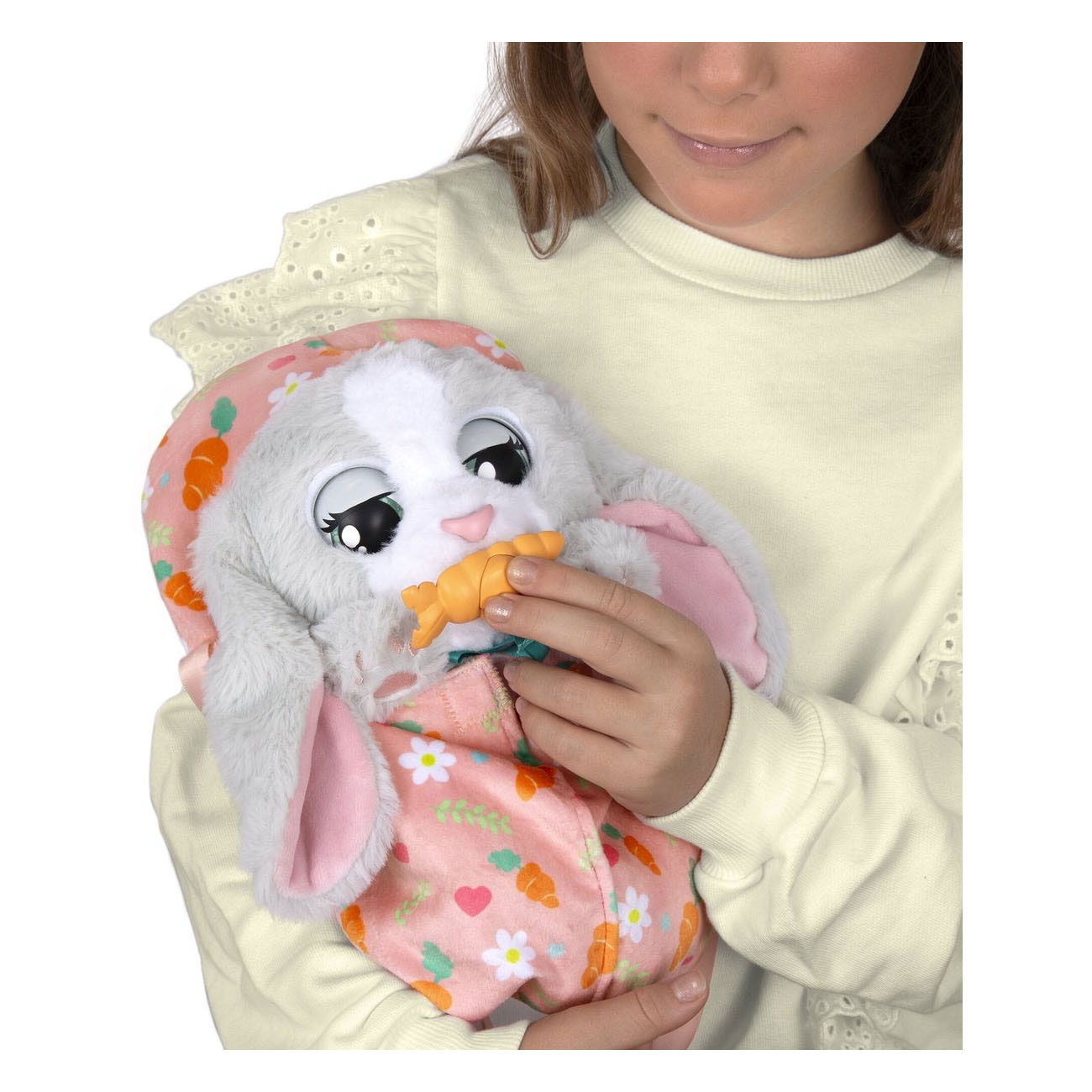 Peluche interactive Baby Paws Bunny - 20 cm