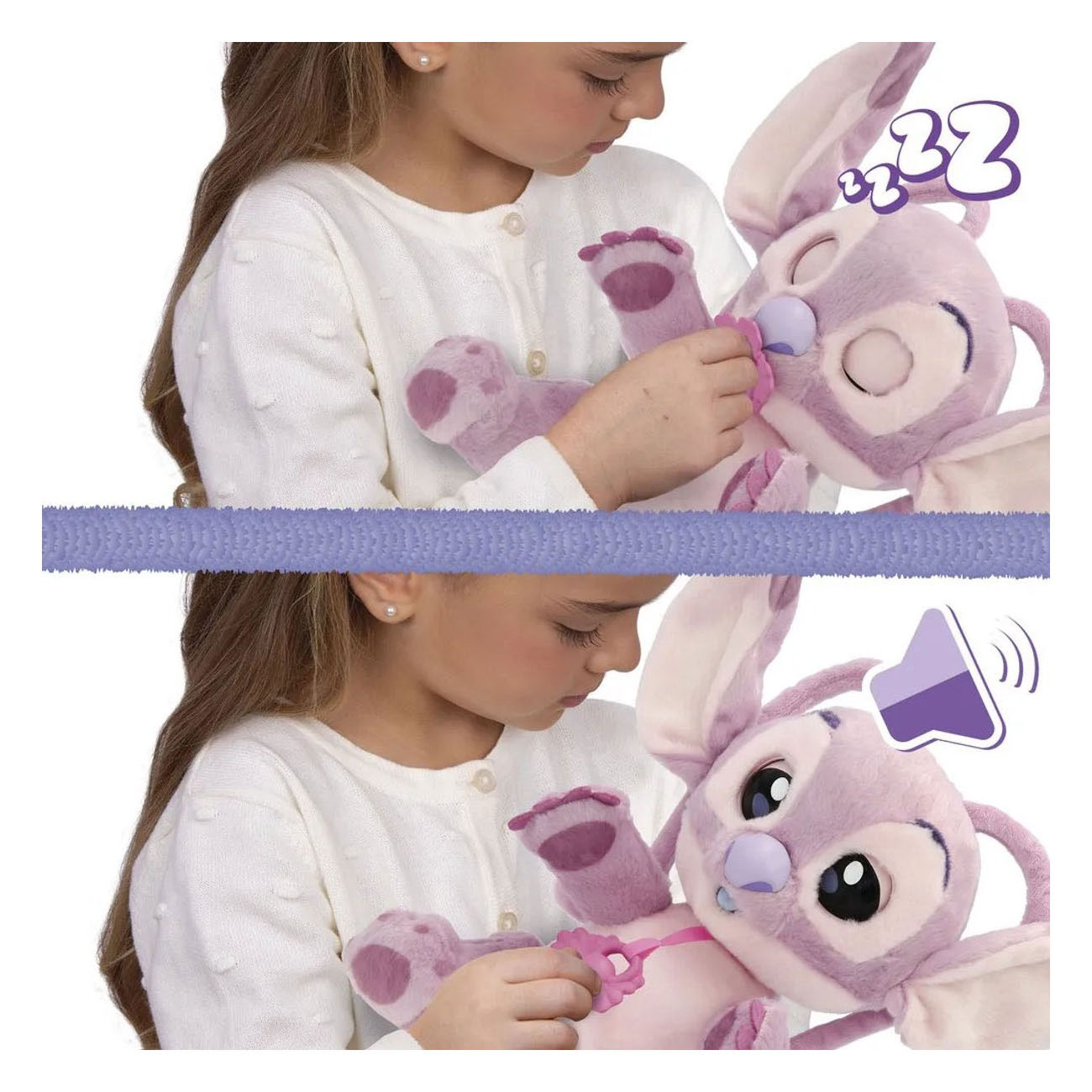 Peluche interactive Baby Paws Angel - 24 cm