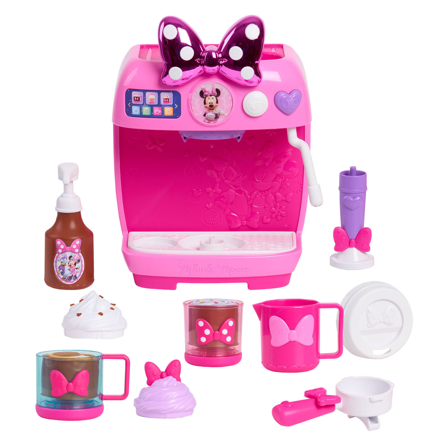 Ensemble machine à café Minnie Mouse de Disney avec lumière et son - 10 pièces.