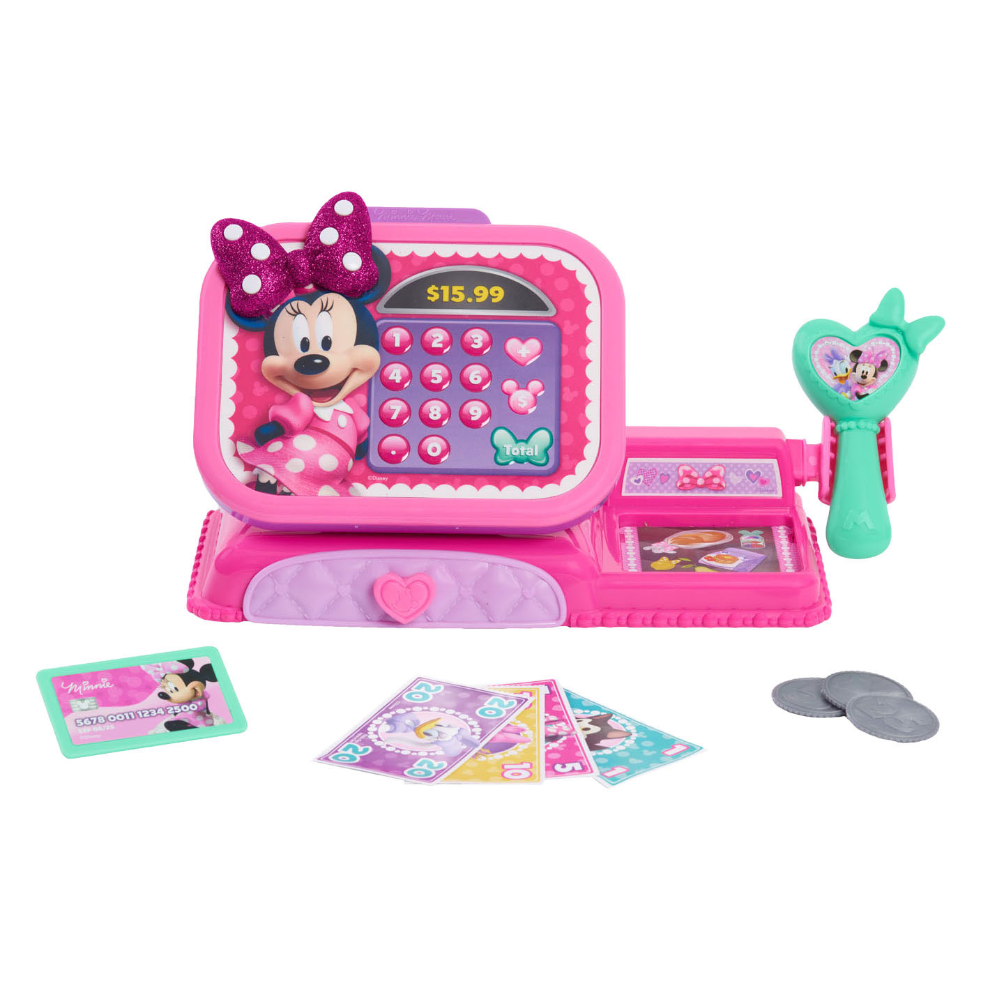 Minnie Bowtique Spielzeugkasse mit Sound - 10-teilig.