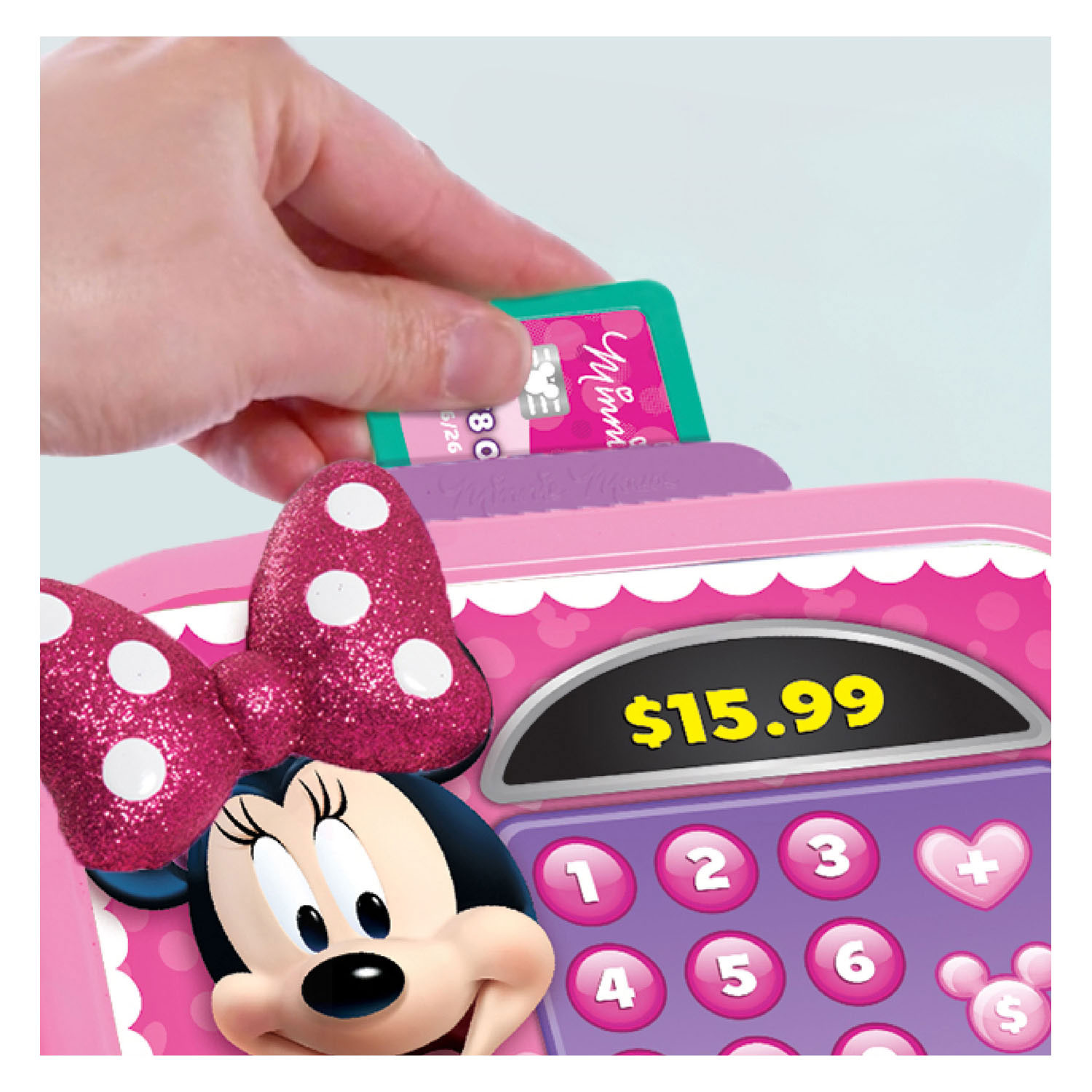 Minnie Bowtique Spielzeugkasse mit Sound - 10-teilig.