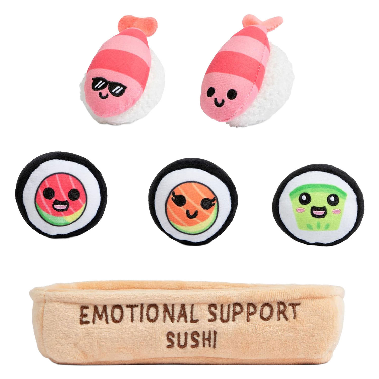 Peluche Sushi de soutien émotionnel - Lot de 6.
