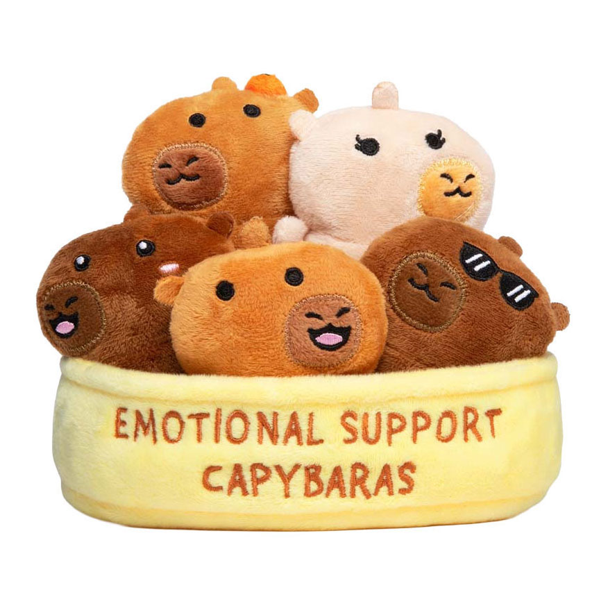 Peluche Capybara de soutien émotionnel - Lot de 6.
