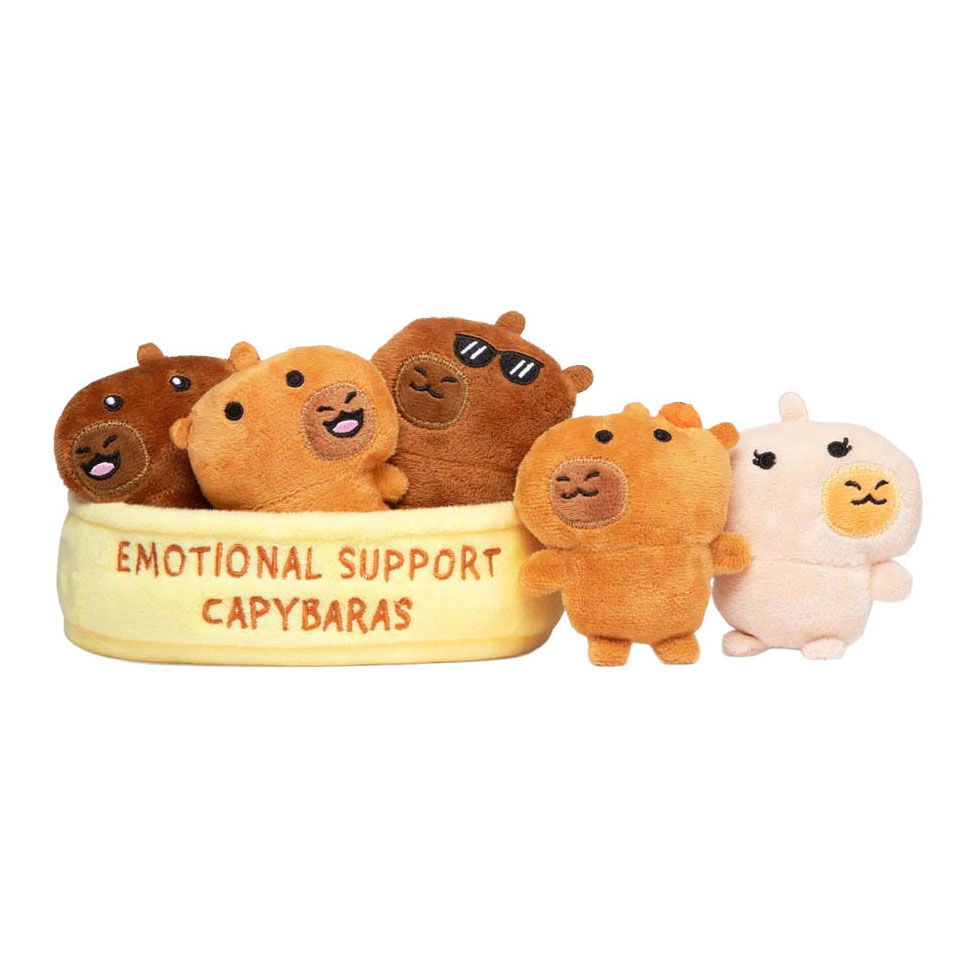 Peluche Capybara de soutien émotionnel - Lot de 6.