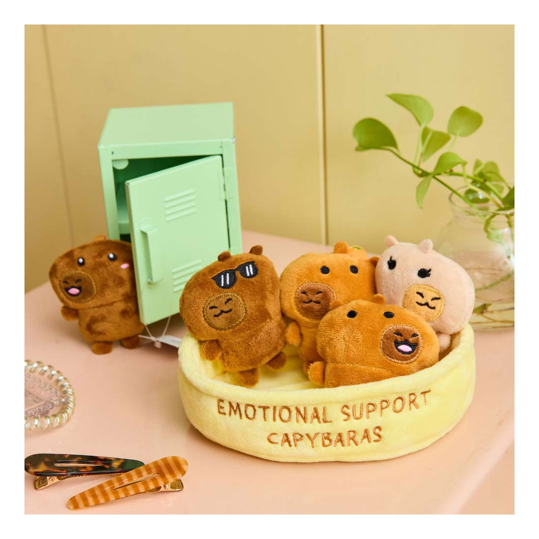 Peluche Capybara de soutien émotionnel - Lot de 6.