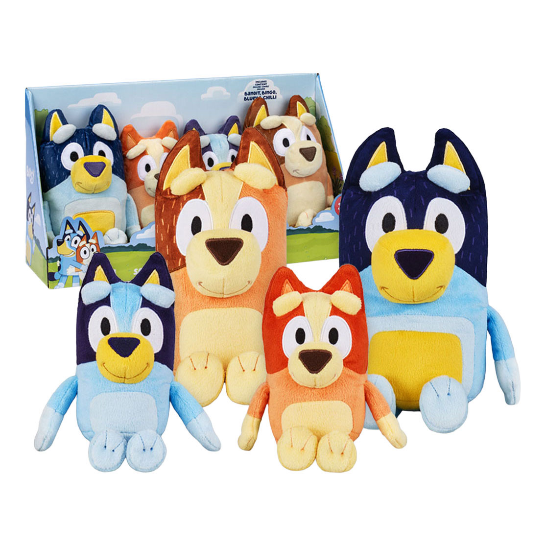 Bluey Pluche Knuffels Set - 4st.