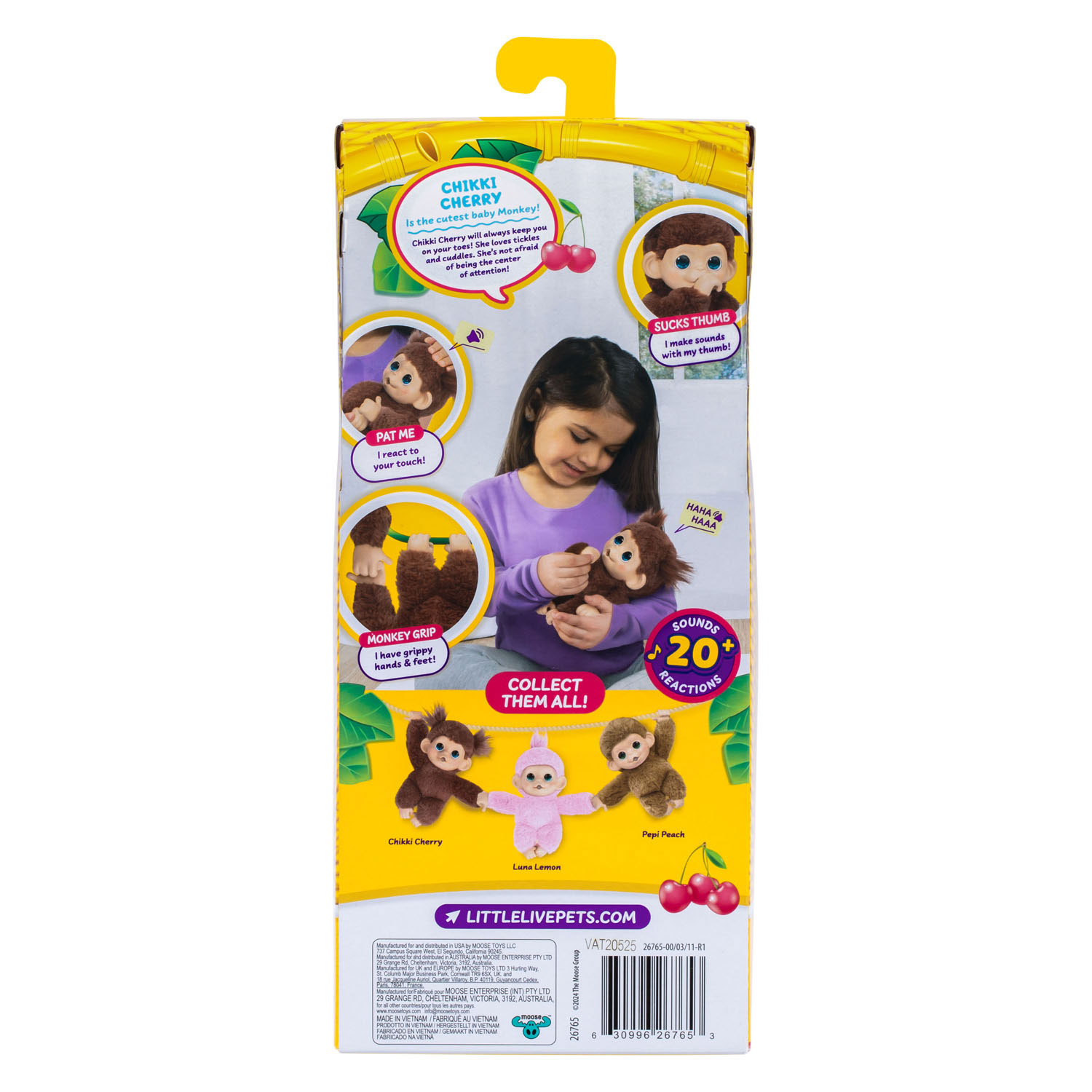 Little Live Pets My Baby Mini Monkey Brown - Interactieve Knuffel