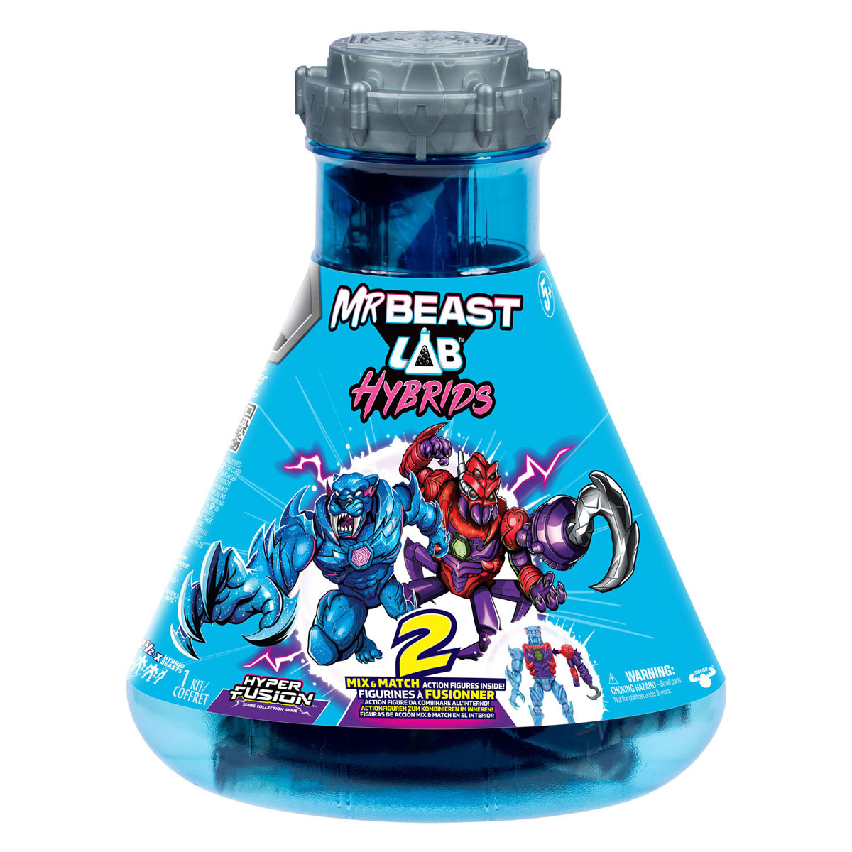 MrBeast Lab Hybrid Spider vs Energy Panther Actiefiguren