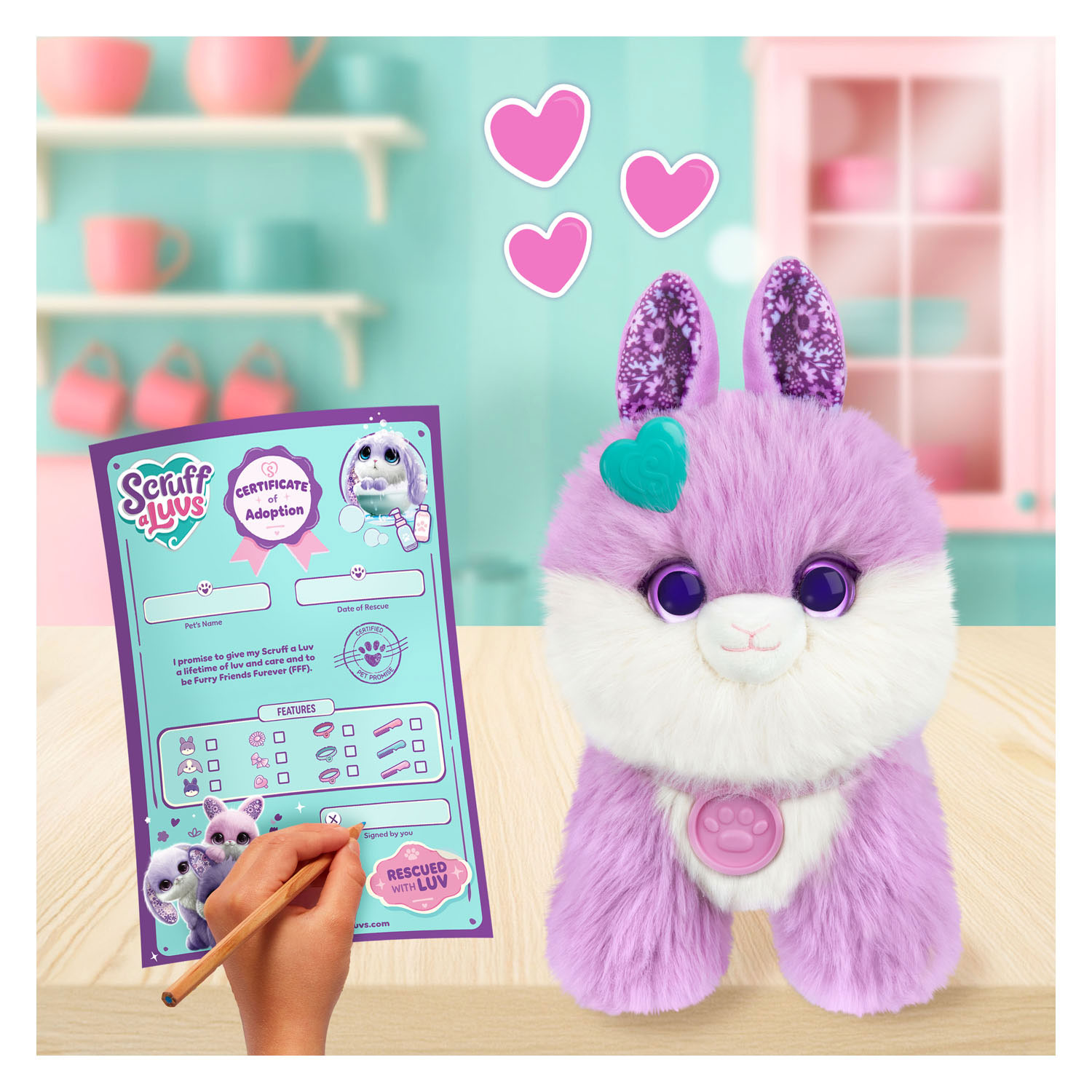 Scruff a Luv Mystery Konijn Knuffel