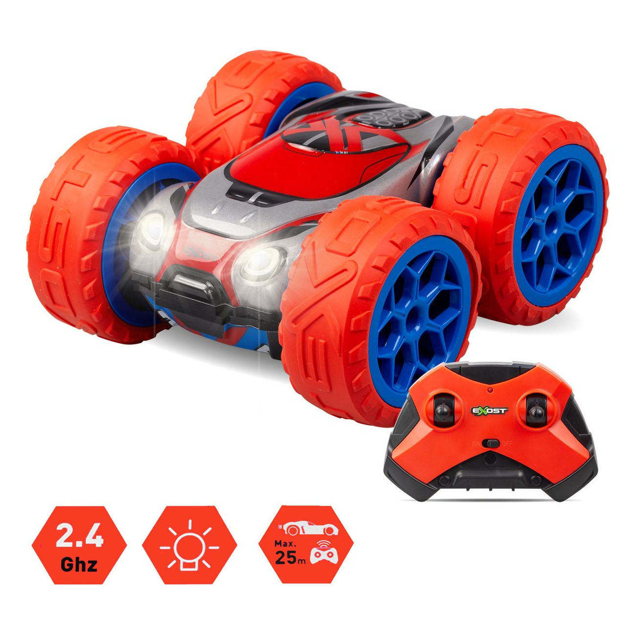 Voiture de cascade télécommandée Exost RC 360 Cross MX Amazon - 12 km/h