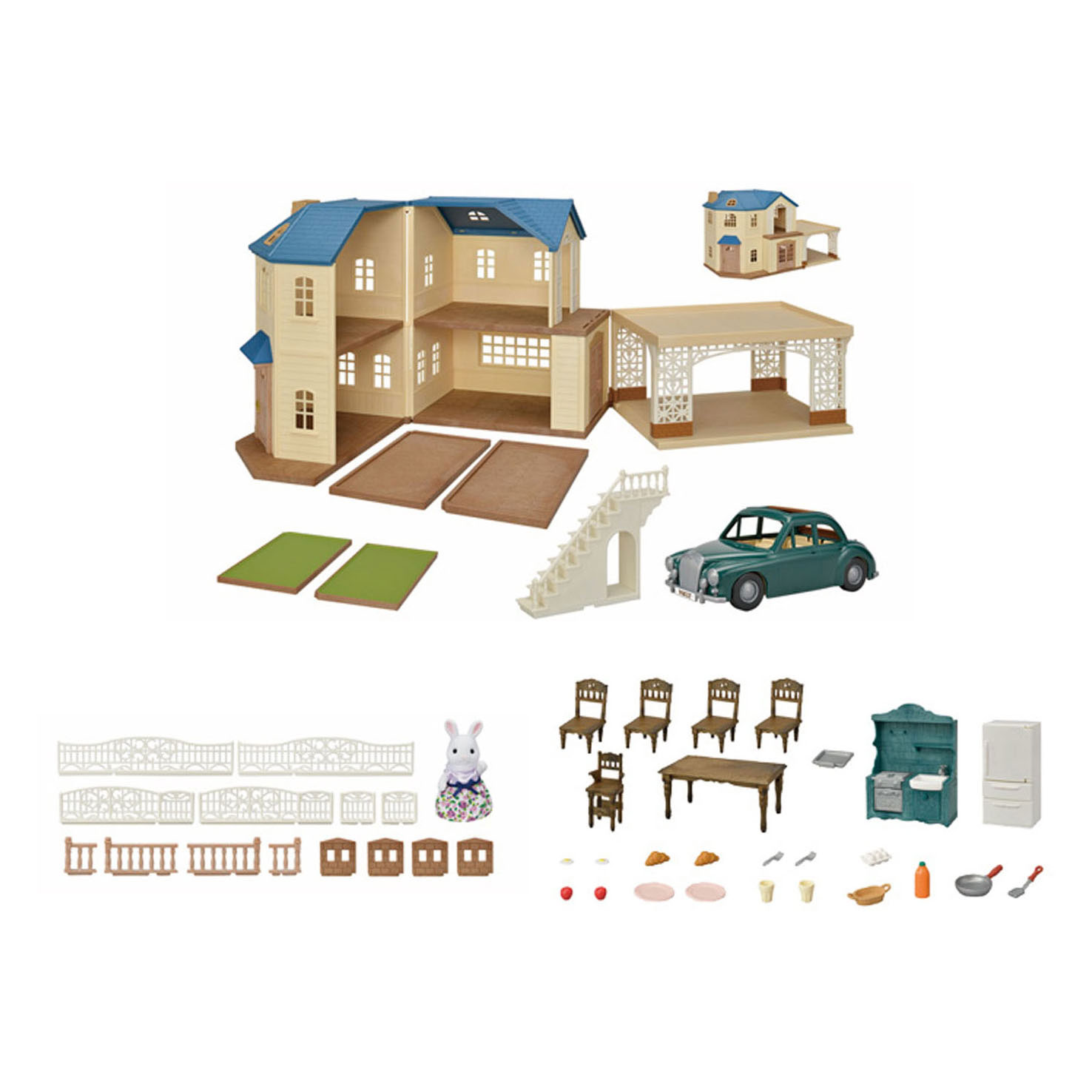 Sylvanian – Grande maison avec carport – La Maison du Cormoran