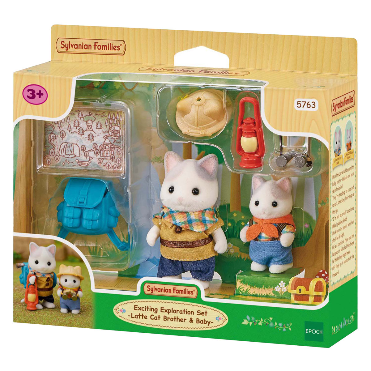 Sylvanian Families 5763 Duo Avonturies Latte Kat Broer en Baby