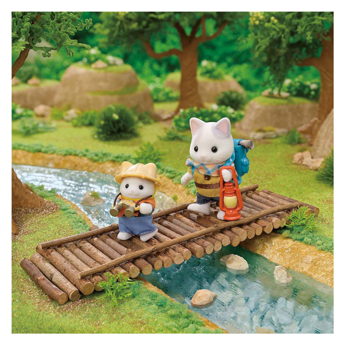 Sylvanian Families 5763 Duo Adventures Latte Chat Frère et Bébé