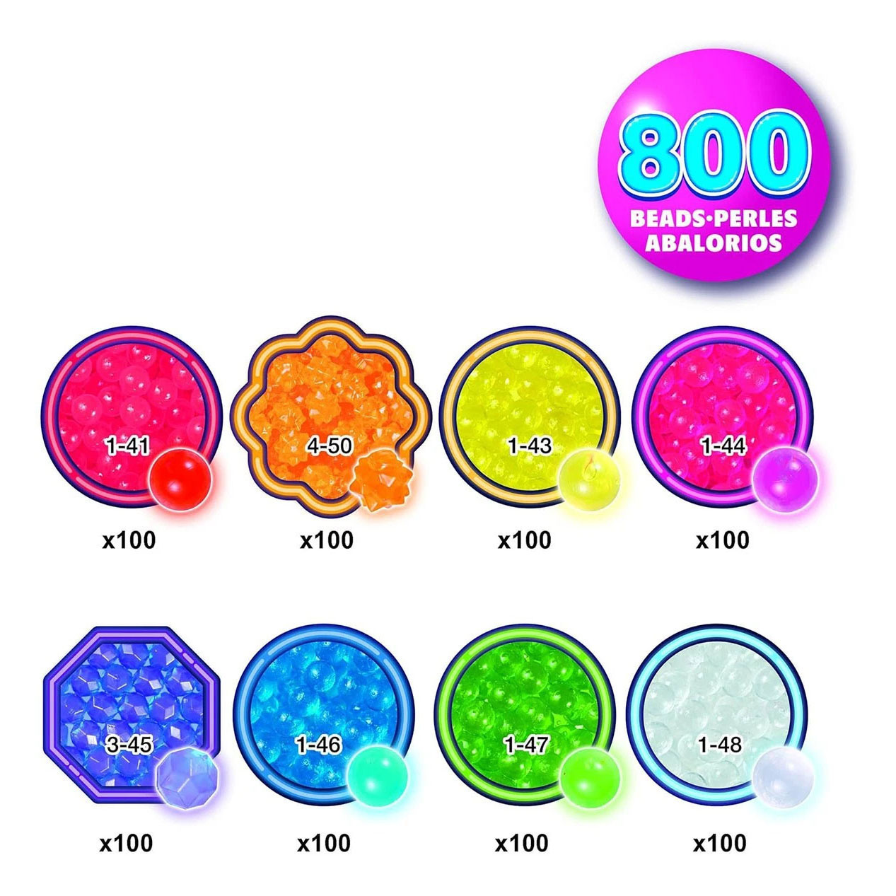 Aquabeads Navulling Neonkleuren