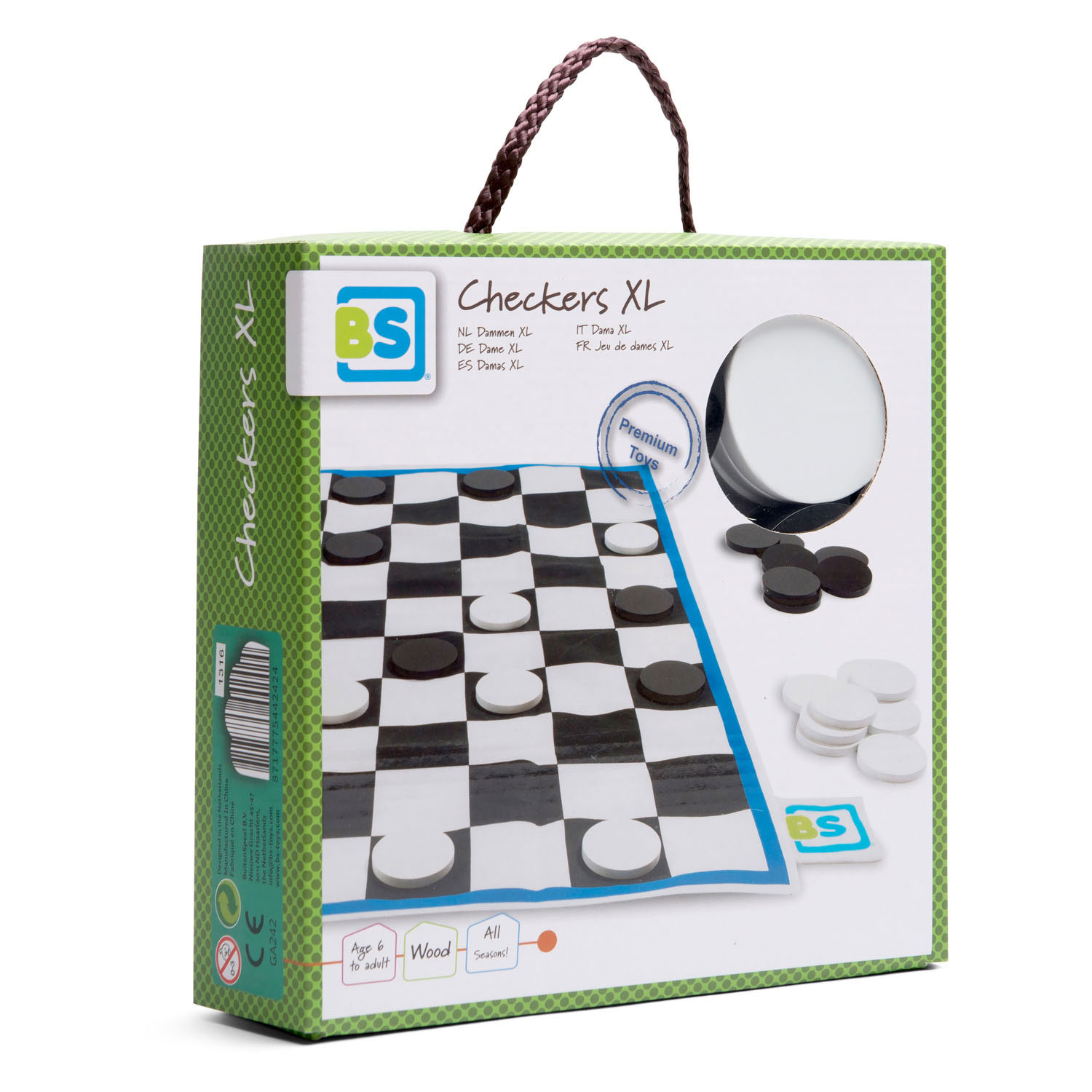 BS Toys Checkers XL Holz – Denkspiel