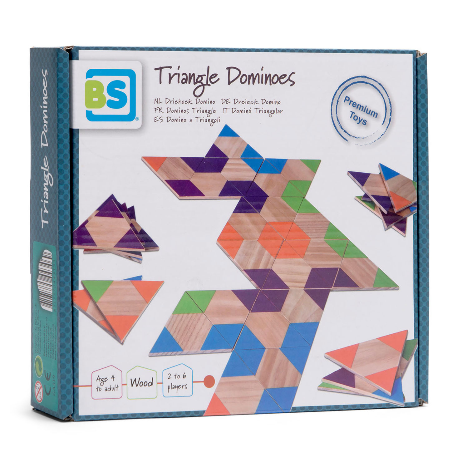 BS Toys Triangle Domino Wood - Jeu d'enfant