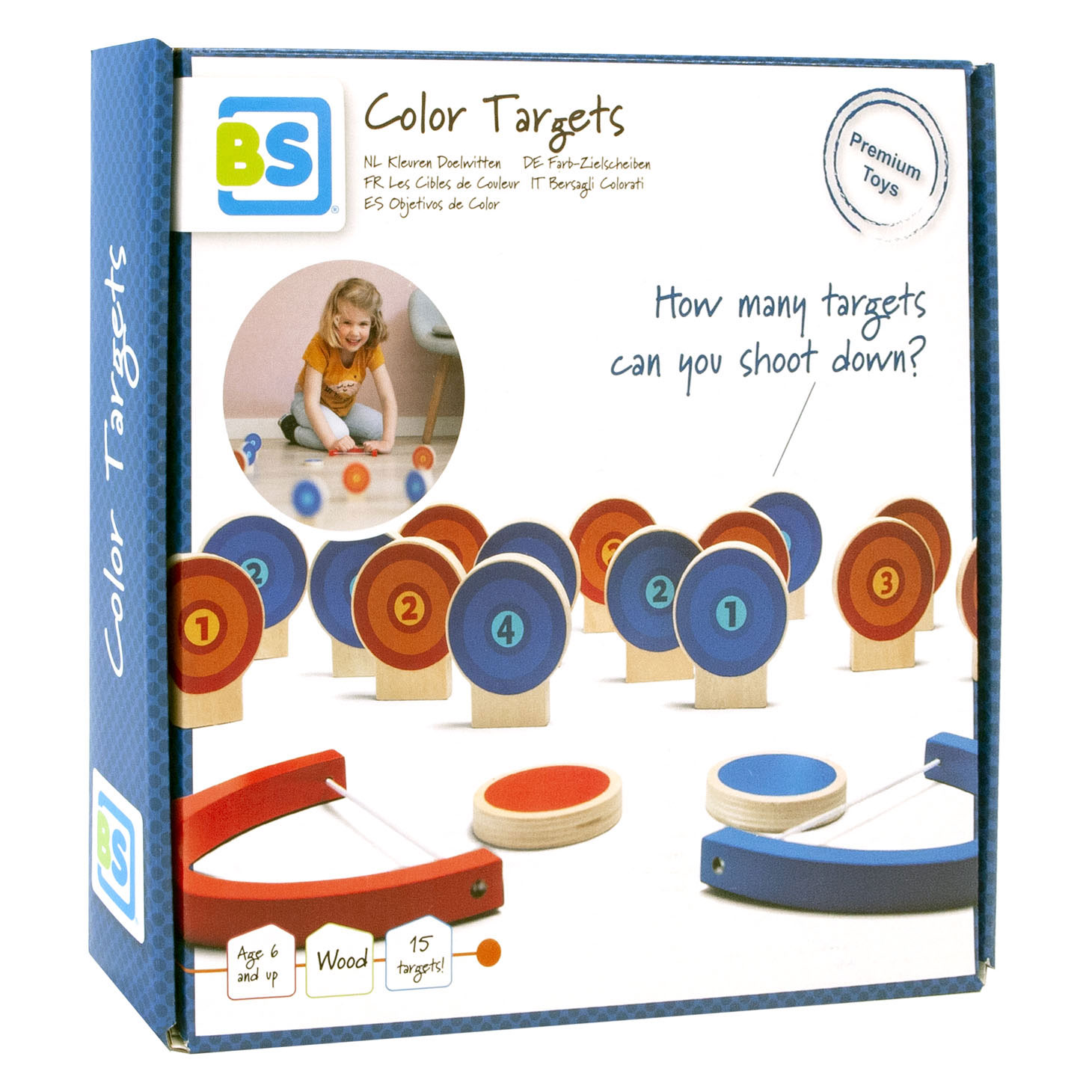 BS Toys Colors Targets Wood - Jeu de tir