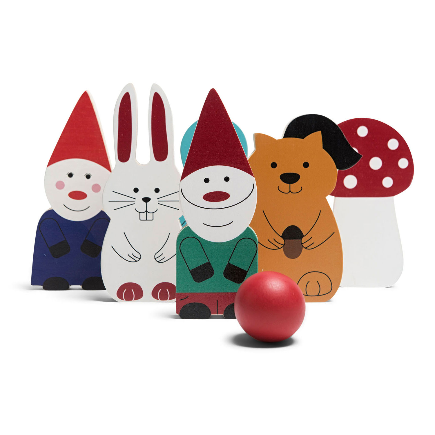 BS Toys Holz-Bowlingspiel Forest Friends, 7-teilig.
