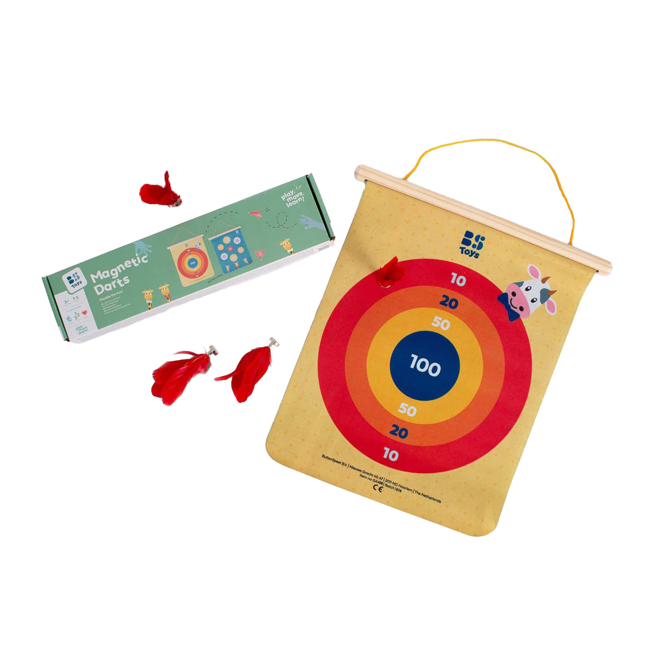Jeu de fléchettes magnétiques BS Toys , 5 pièces.