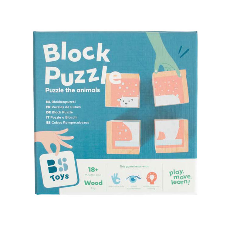 Puzzle en bois BS Toys , 4 pièces.