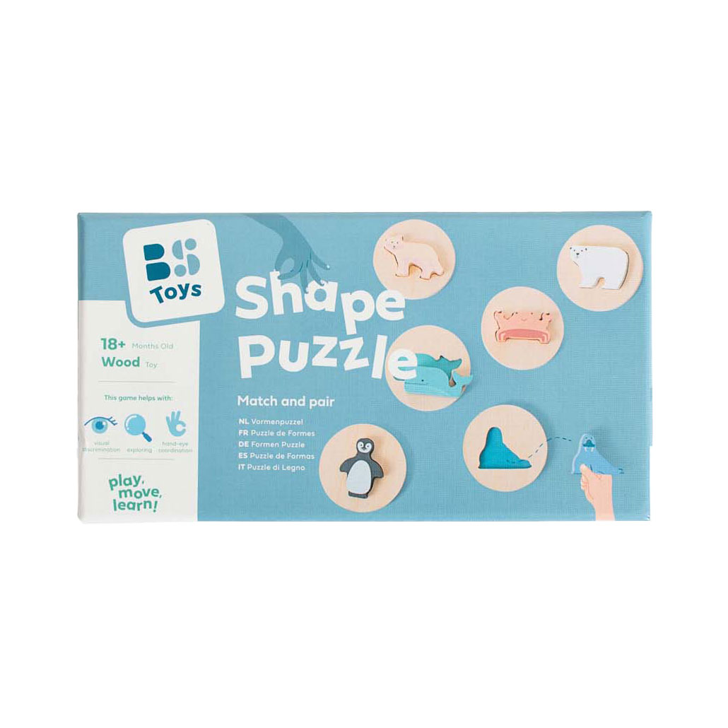 BS Toys Houten Vormenpuzzel, 6st.