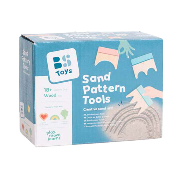 Peignes en bois à motifs de sable BS Toys , 3 pièces.