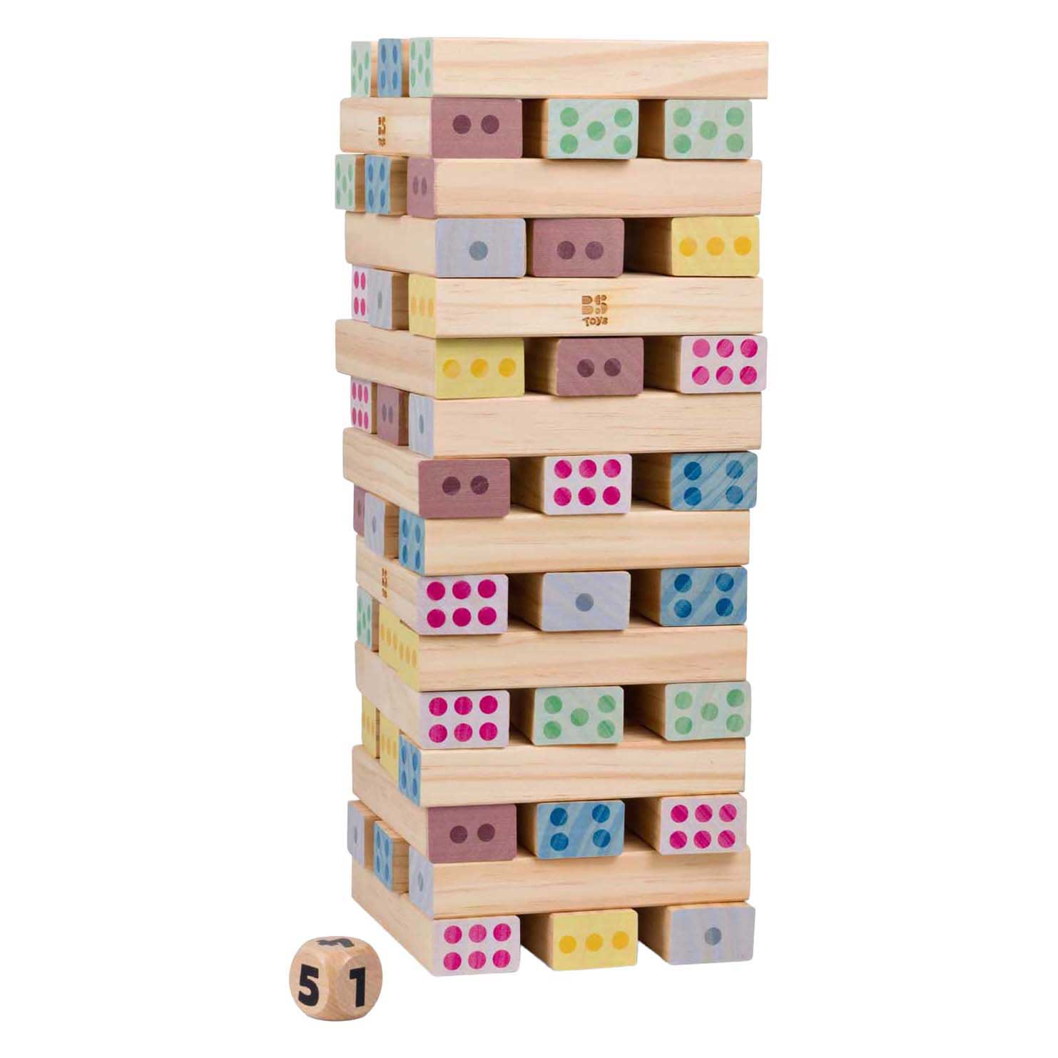 Tour de chiffres géante en bois BS Toys - 46 pièces.